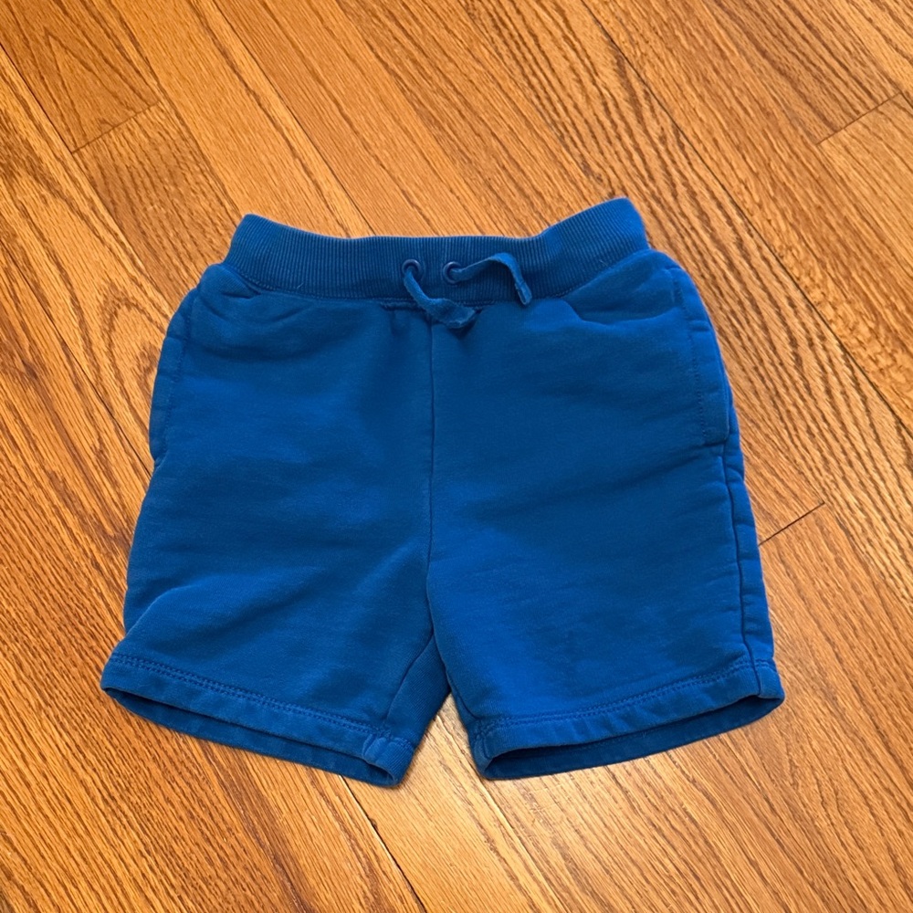 Hanna Andersson Blue Knit Drawstring Shorts